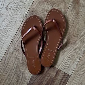 Classic J. Crew Leather Flip Flops